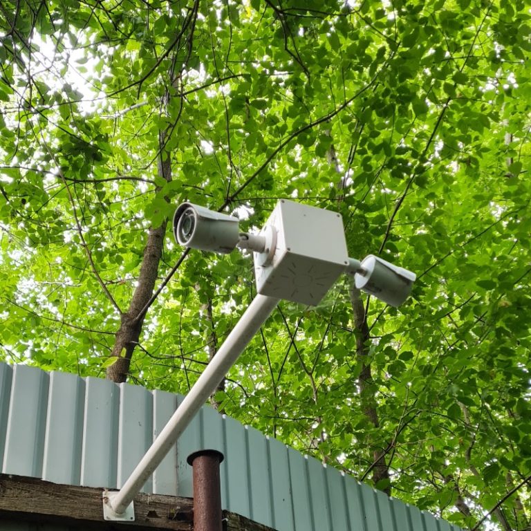 Тестовая установка BOXFORCAM на выносе от забора
