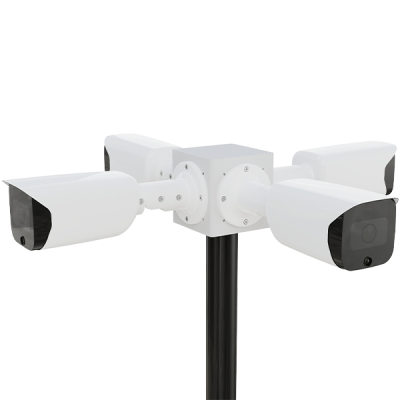Четыре камеры на одной коробке BOXFORCAM™ 4K на мачте